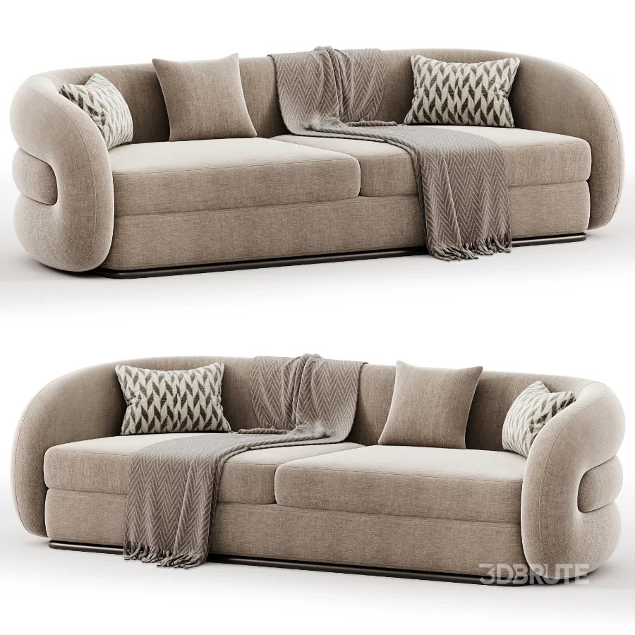Verona Soffgrupp Beige Guld Sofa Image 4