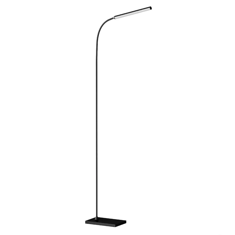 GLUX GDUGNESF Black Arc Floor Lamp Image 2