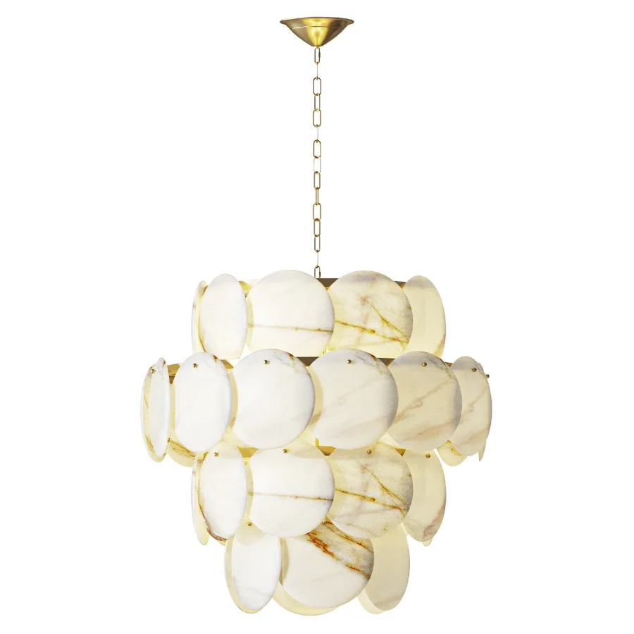 LINKORI Natural Alabaster Chandelier Image 1