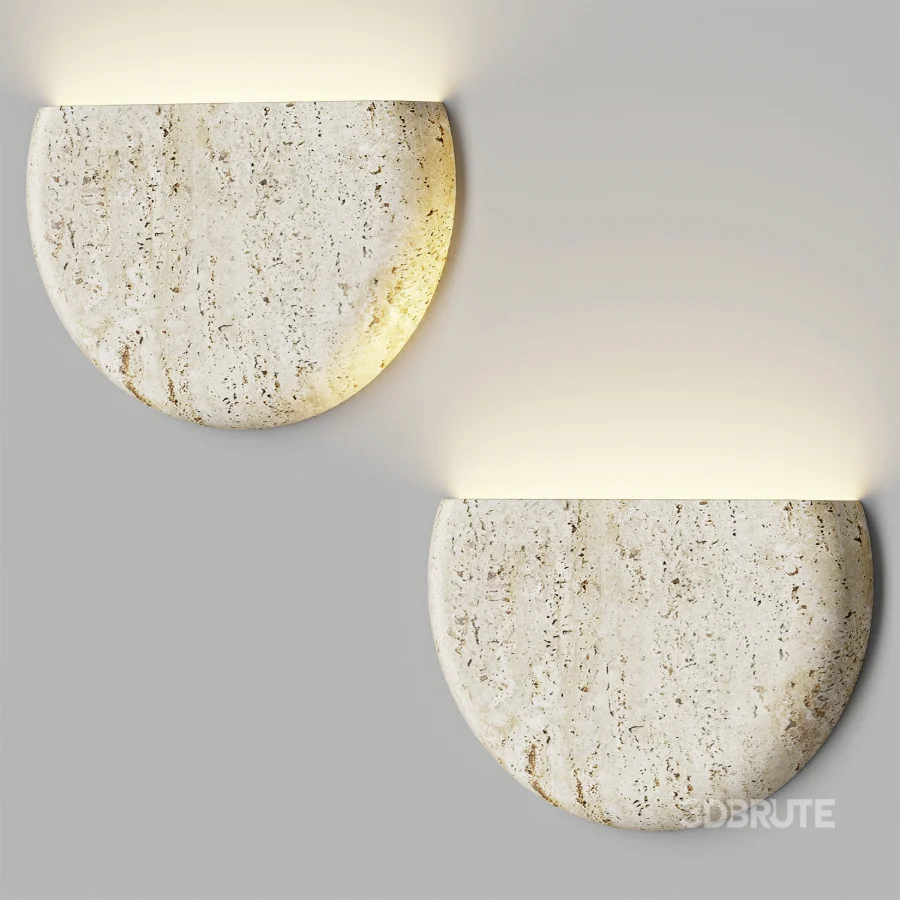 Travertine Wall Sconce Image 1