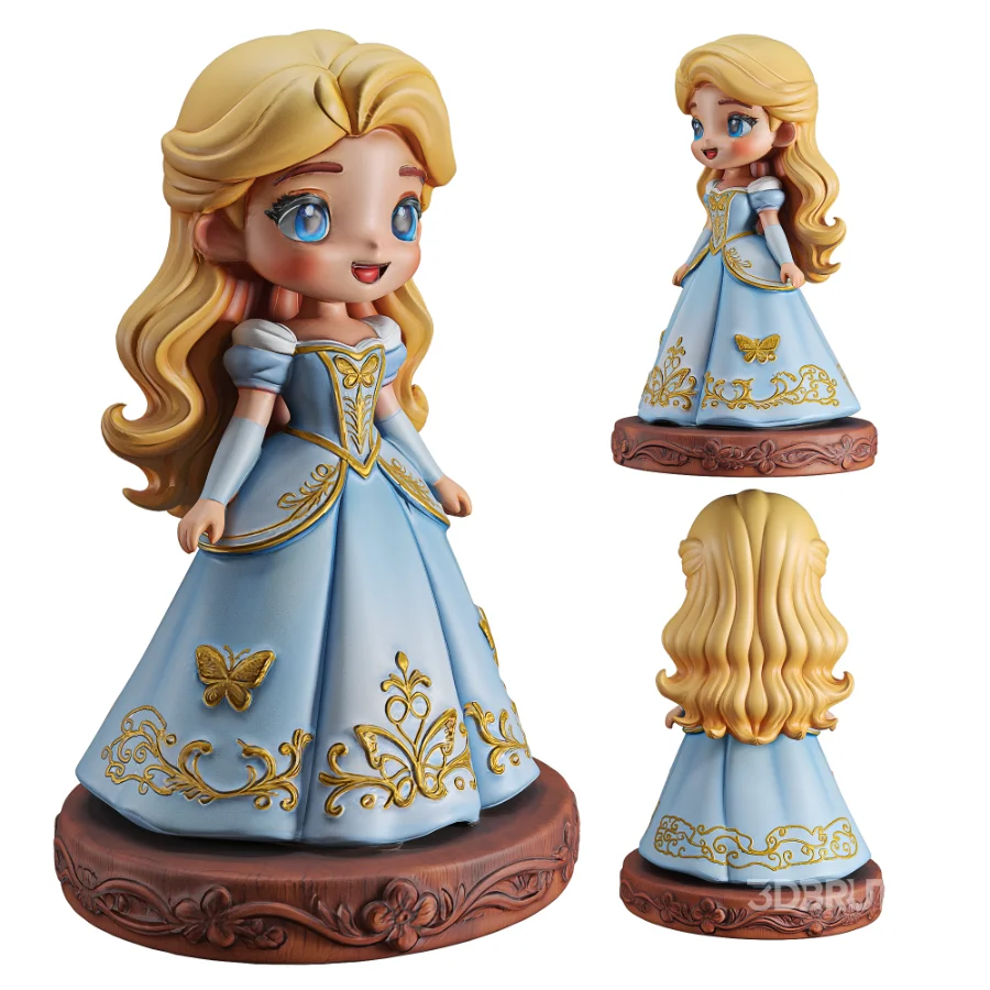 Stylized Elsa Girl Character Kid Cartoon Image 3