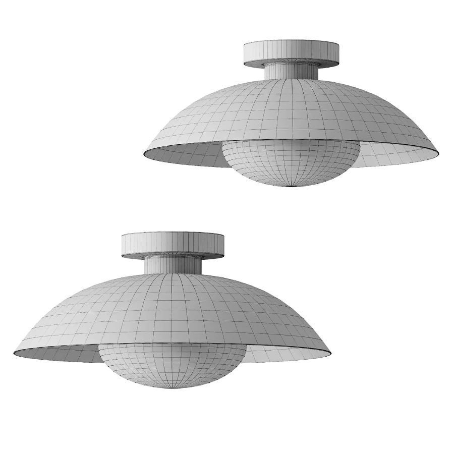 West Elm Bezel Glass Flush mount Image 1