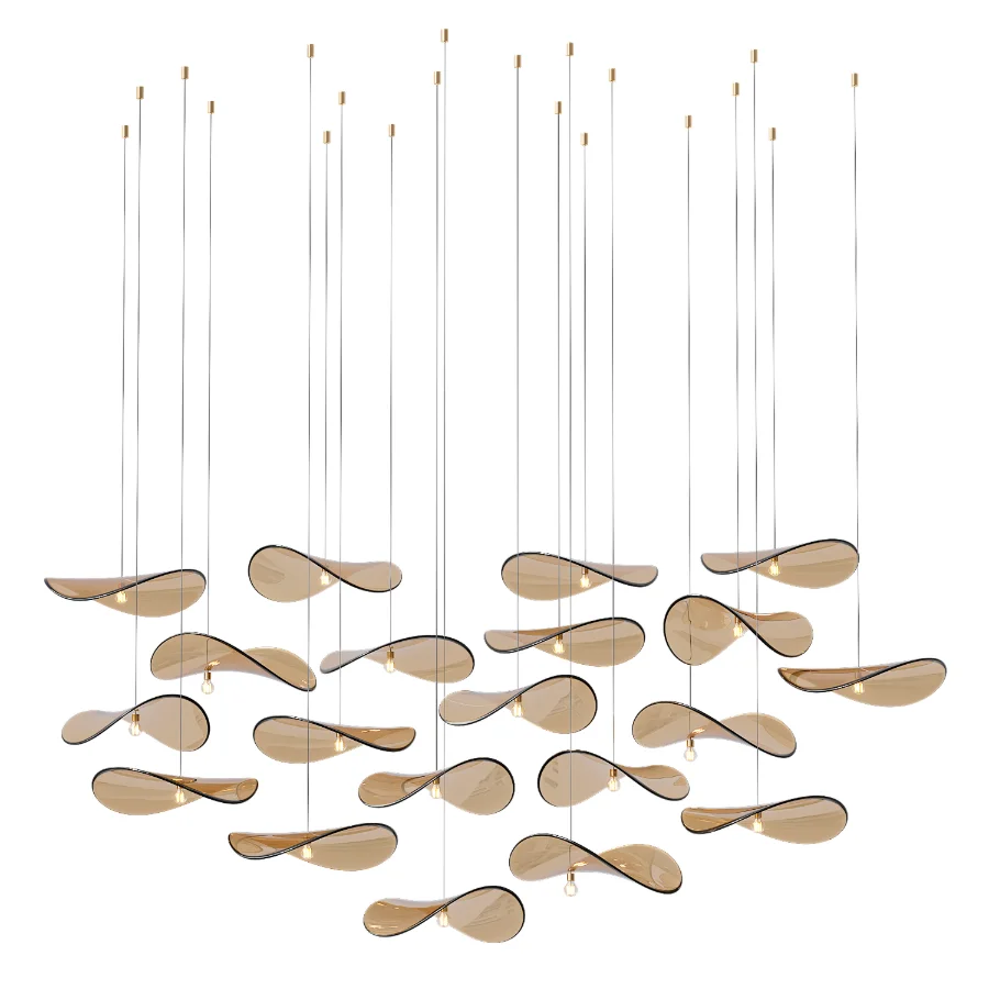 Wave Floating Leaf Chandelier Image 3