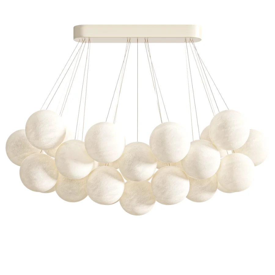 Setlla 27 Alabaster Ball Chandelier Image 3