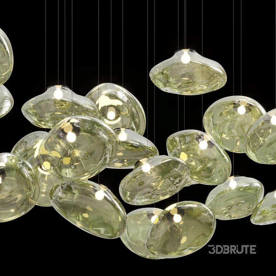 Random Glass Pendant Light By Pinlighting Image 6