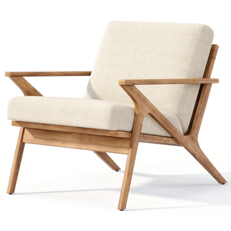Cavett Wood Frame Chair By Crate & Barrel Image 6