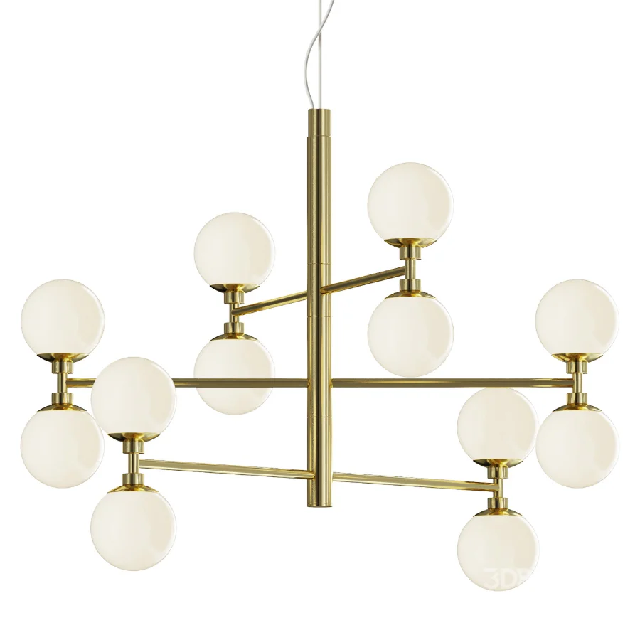 Grover Large Pendant with Opal Glass Balls Image 1