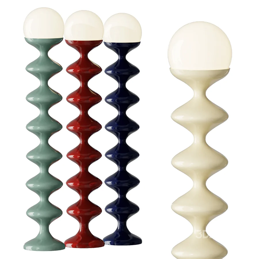 Contemporary Scandinavian Iron Acrylic Cream Round Floor Lamp Image 1