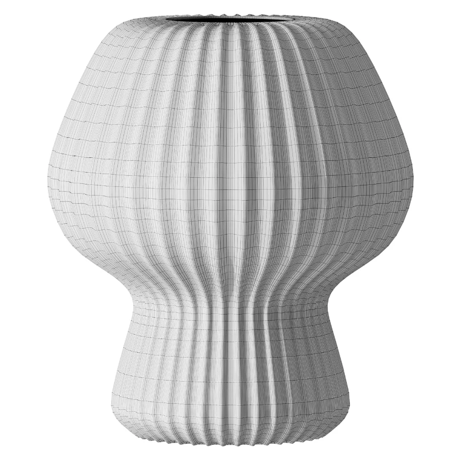 Ribbed Glass Table Lamp Image 3