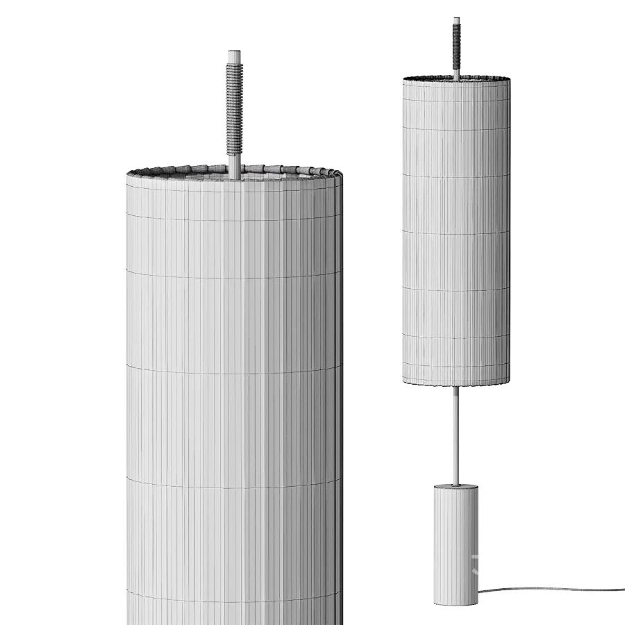 Santa & Cole Dorica Floor Lamp Brown Natural Image 3