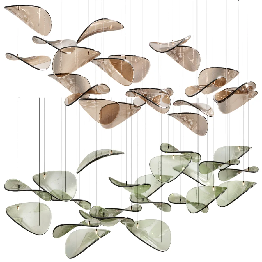 Wave Floating Leaf Chandelier By Simig Image 1