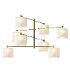 Crate & Barrel Colombe Burnished Brass and Glass Chandelier - Thumbnail 1