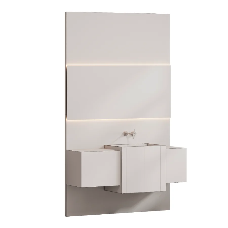Travertine Bathroom Furniture Set 05 Image 4