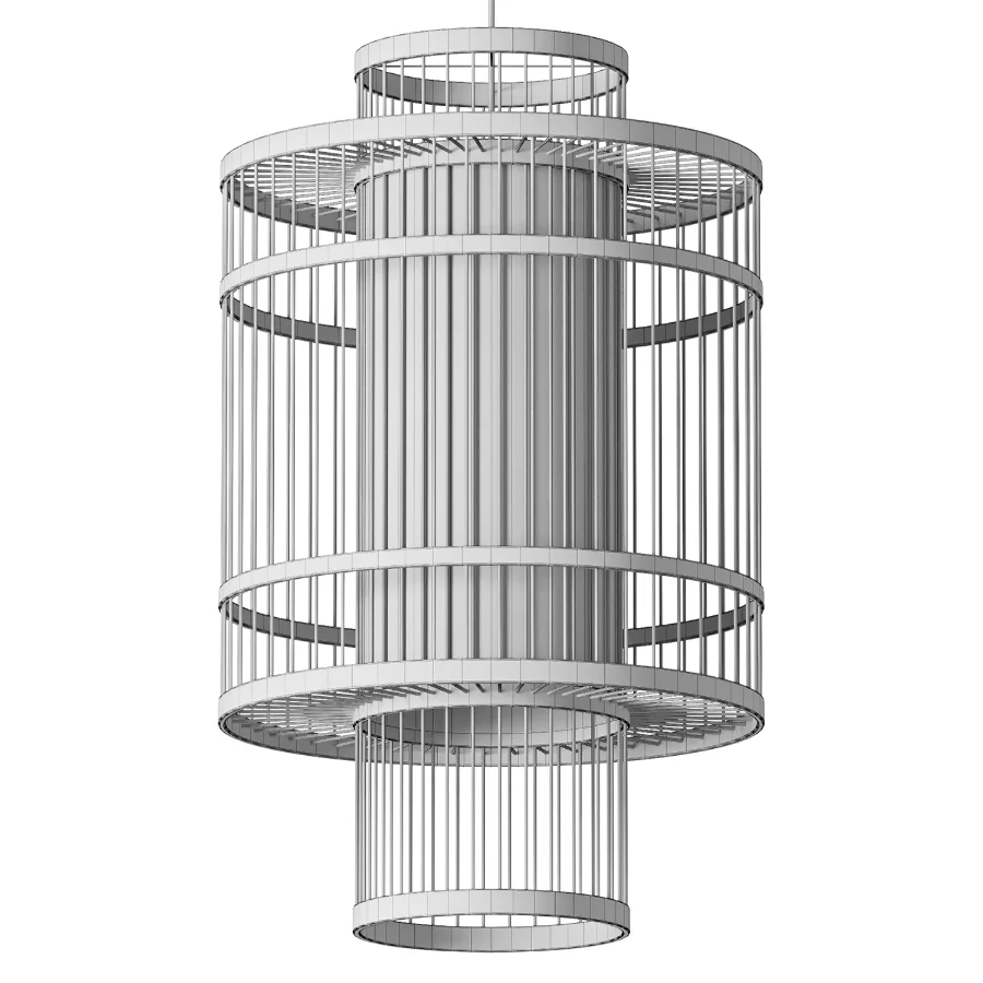 Ankur Slavic Bamboo Fabric Pendant Light Image 3