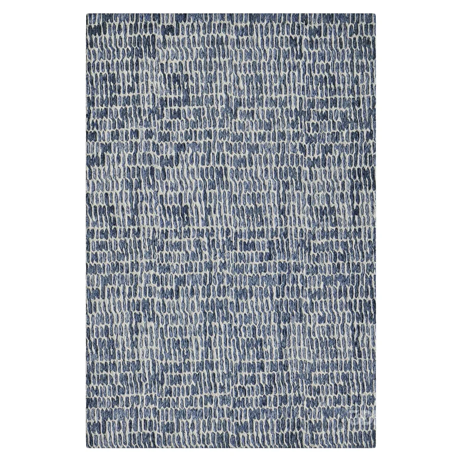 Ink Blot Wool Abstract Area Rug in Ivory Image 2