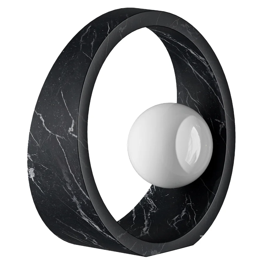Marquinia Marble Ring Table Lamp Image 2