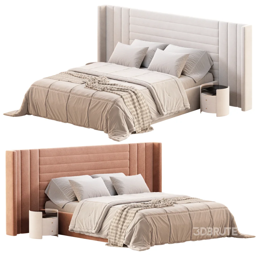 Sauvignon bed with wide headboard Image 3