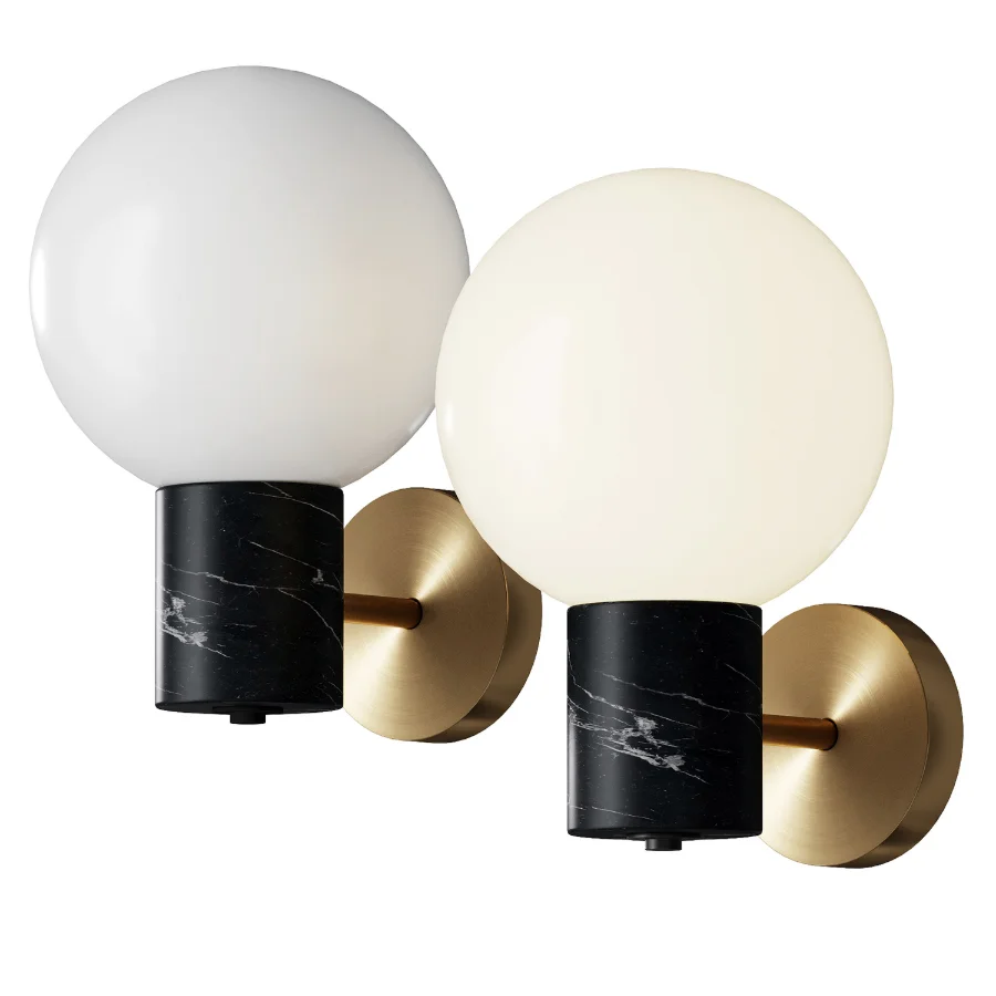 Vesper 1 Light Satin Brass Black Wall Sconce Image 1