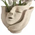 Ceramic Head Face Vase Pampas Grass - Thumbnail 5