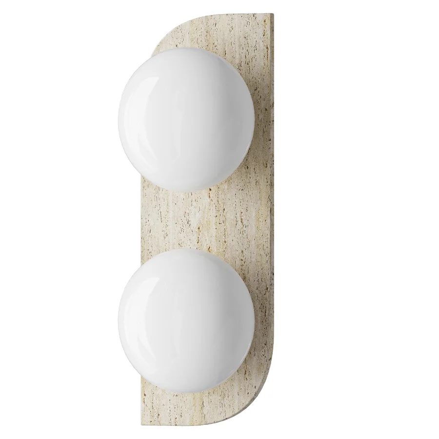 Docos Neptune Travertine Wall Lamp Image 3