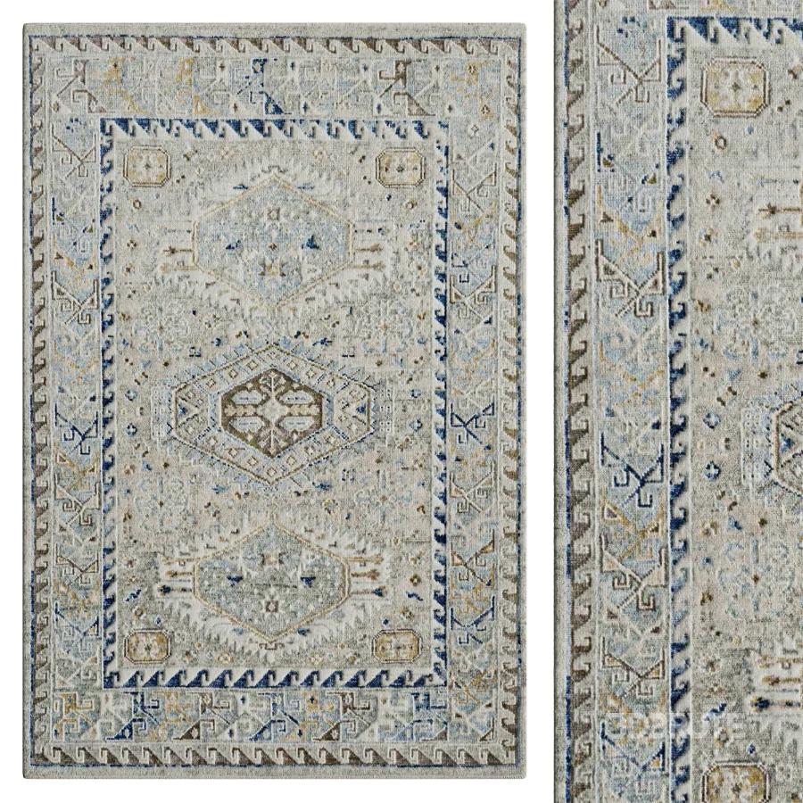 Quinzio Wool Area Rug in Beige Image 1