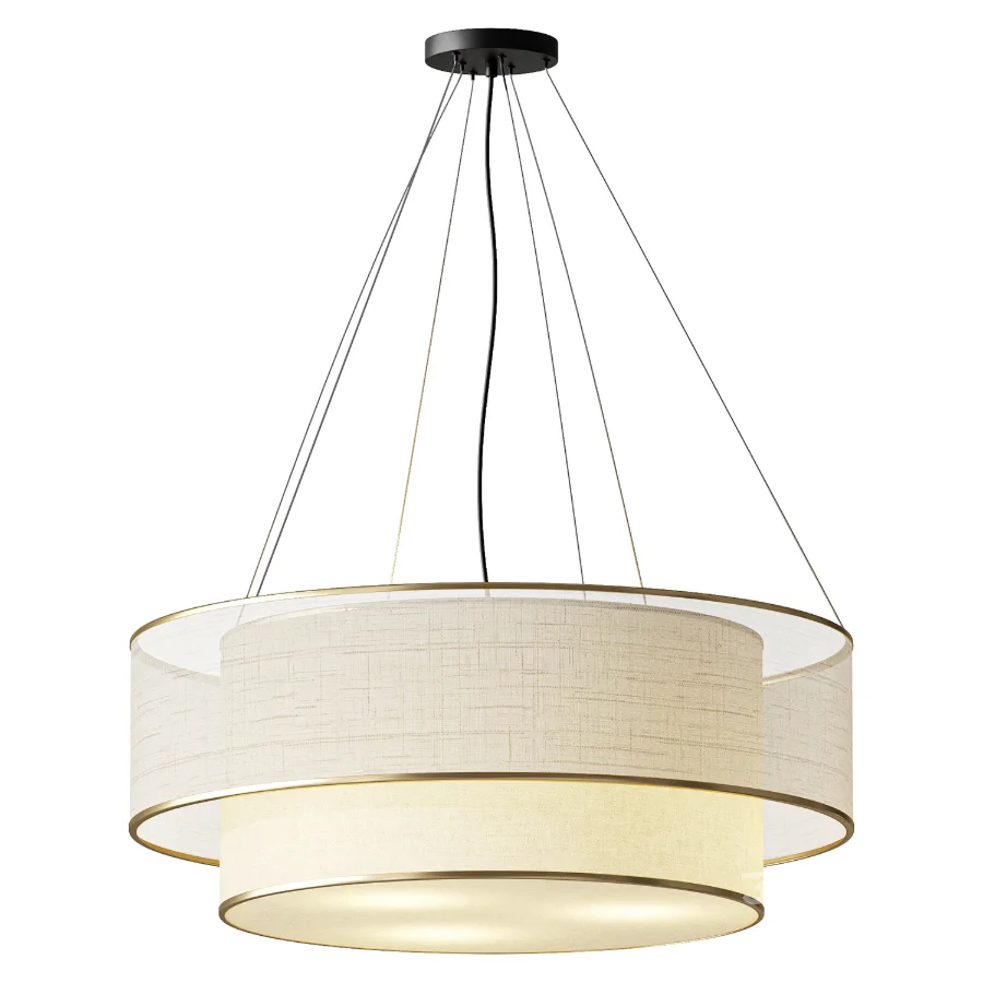Luminaire Lucciano Circular Fabric Chandelier D50 Image 2