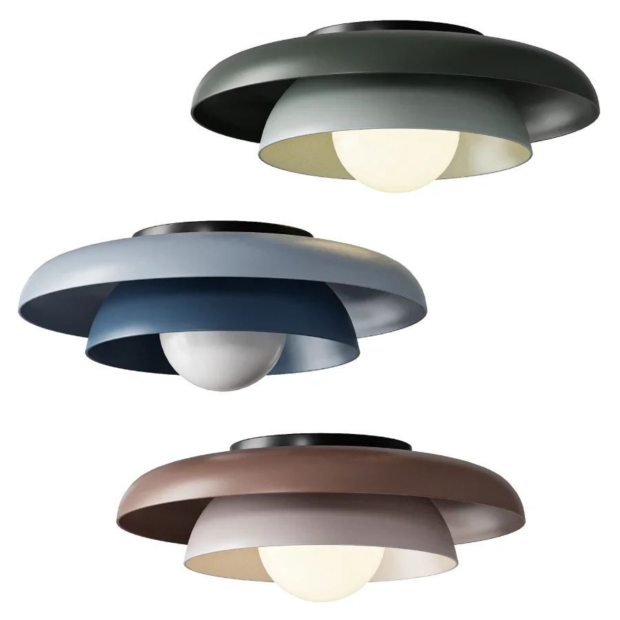 Lucia Living Neso Metal Saucer Flush Mount Ceiling Light Image 1
