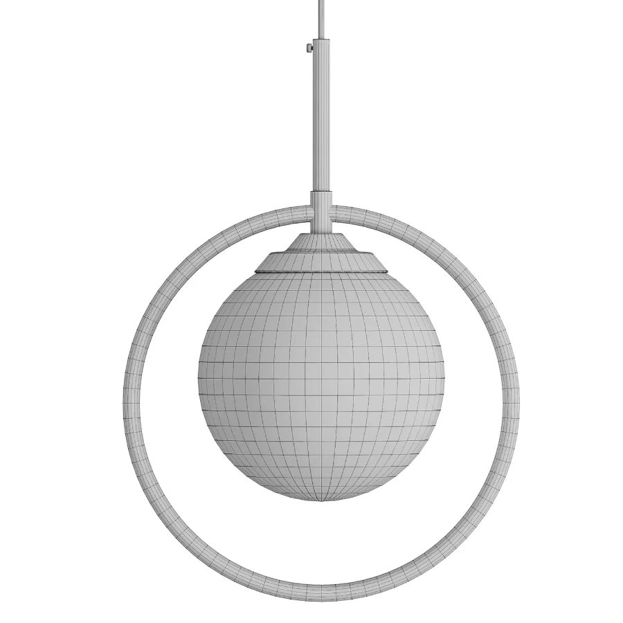 Gold Glass Hanging Lamp Image 5