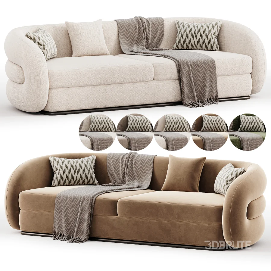 Verona Soffgrupp Beige Guld Sofa Image 1