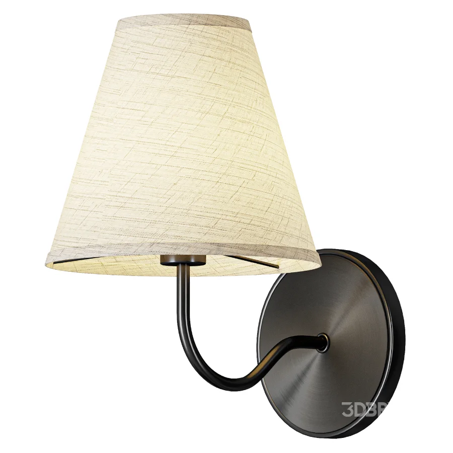 Fibura Sleek Metal Linen Shade Wall Light Image 2