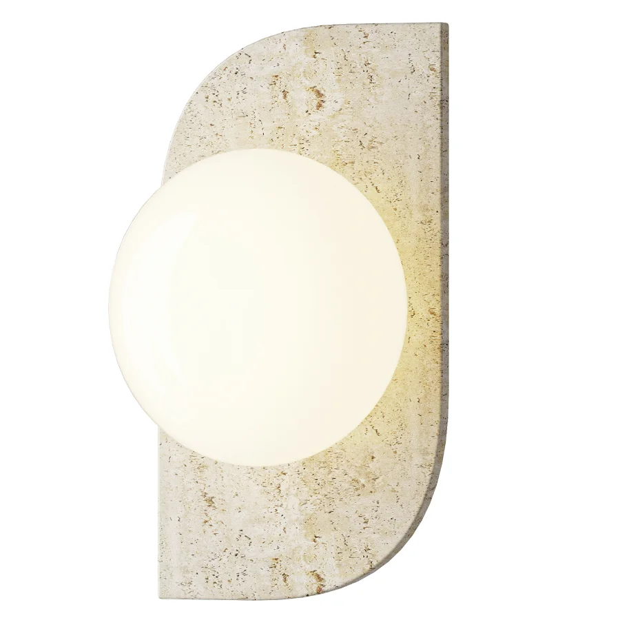 Docos Neptune Travertine Wall Lamp Image 4