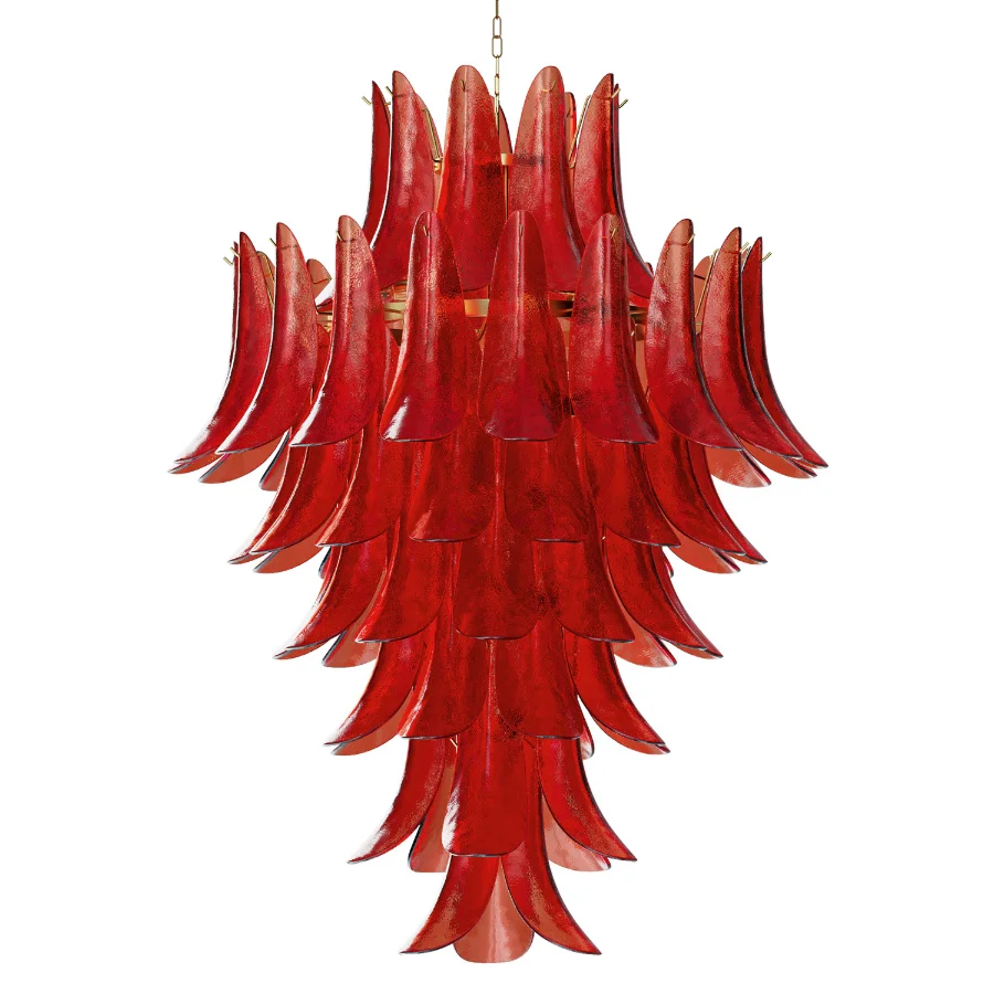 Murano Red Chandelier Image 1