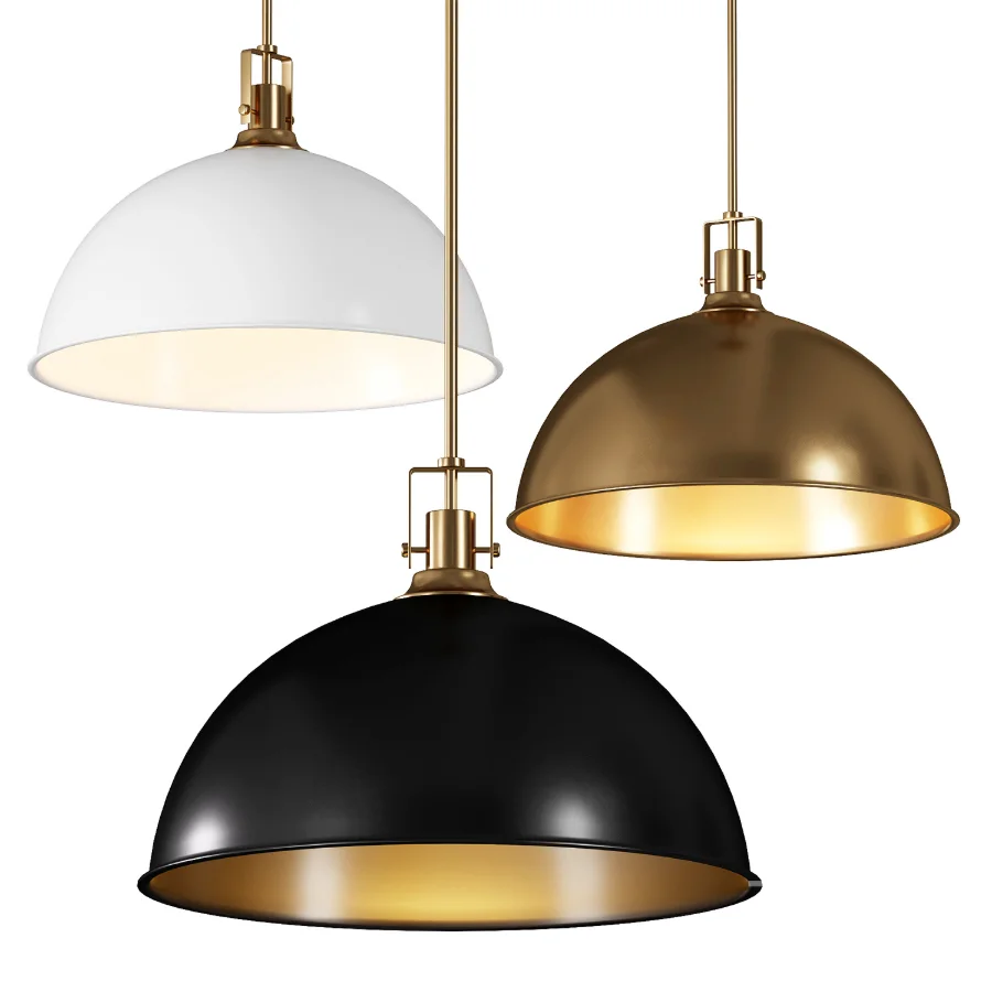 Single Dome Kitchen Island Pendant Light Image 1