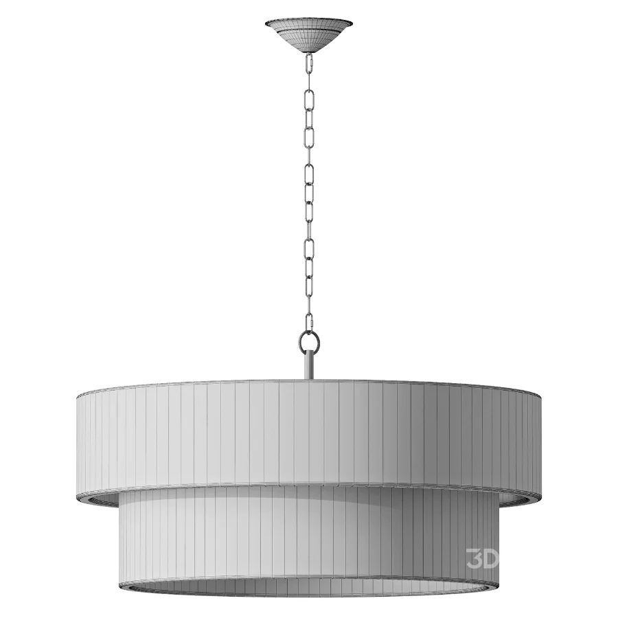 Kalini Double Drum Convertible Chandelier Image 3