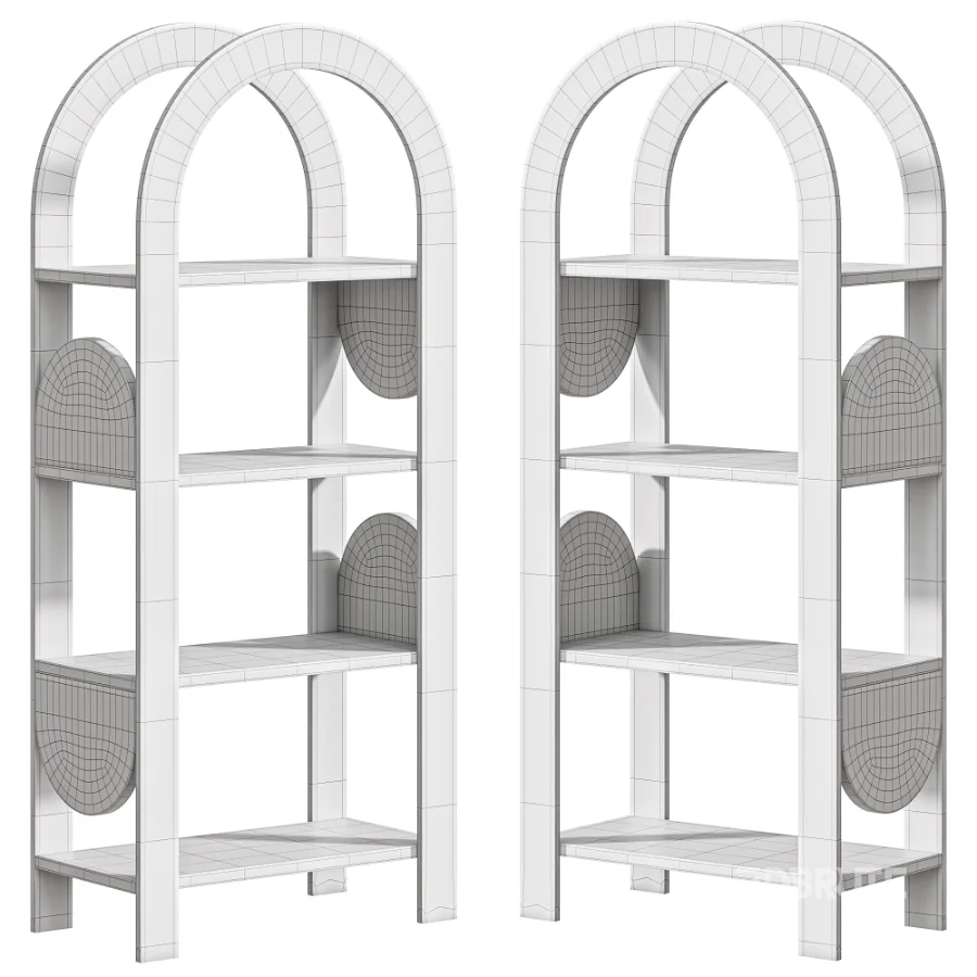 Devi Rack With Shelves Made Of MDF Image 4