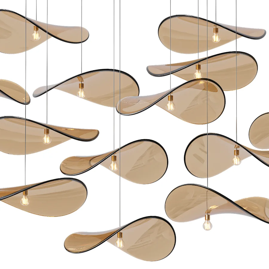 Wave Floating Leaf Chandelier Image 5