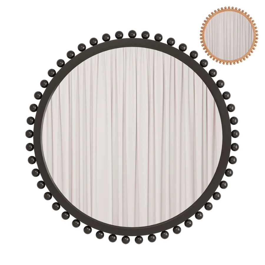Augustine Solid Wood Flat Wall Mirror 07 Image 1