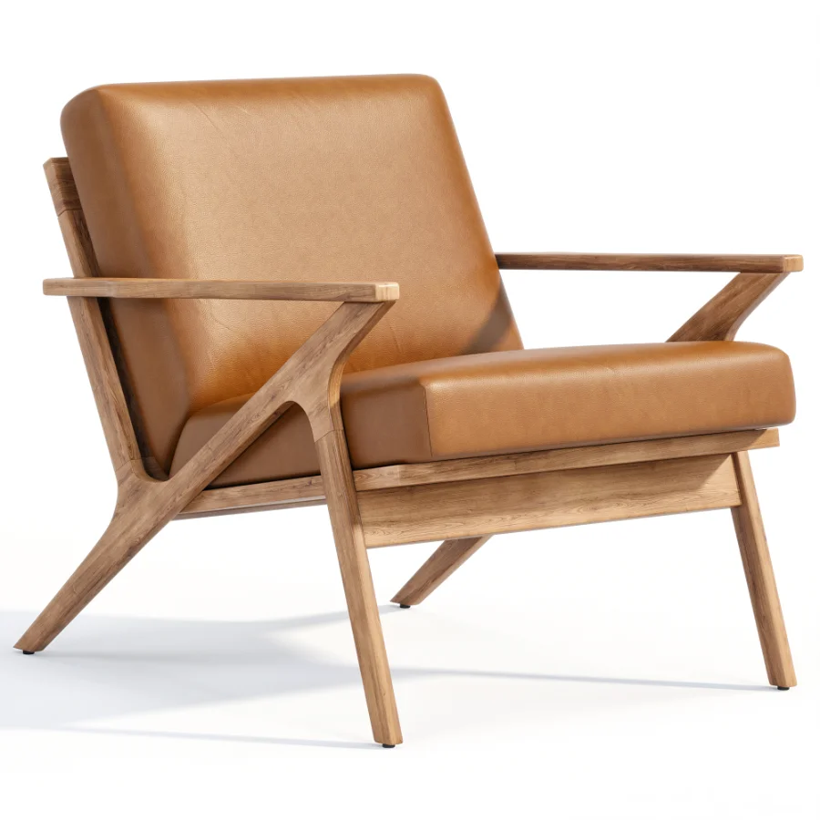 Cavett Wood Frame Chair By Crate & Barrel Image 5