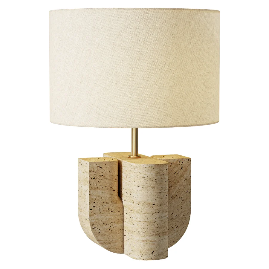 Peniche Travertine Table Lamp CB2 Image 2