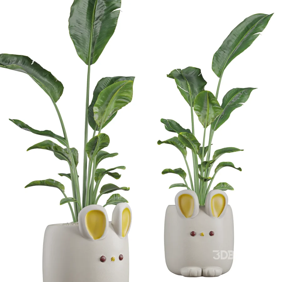 Bird_Paradise_Banana_Whismsical_Bunny_Rabbit Image 4