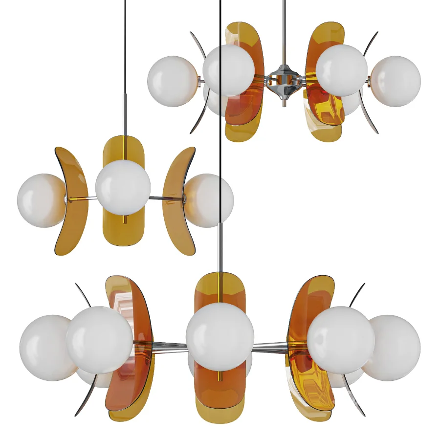 Coloured Sputnik Chandelier Image 1
