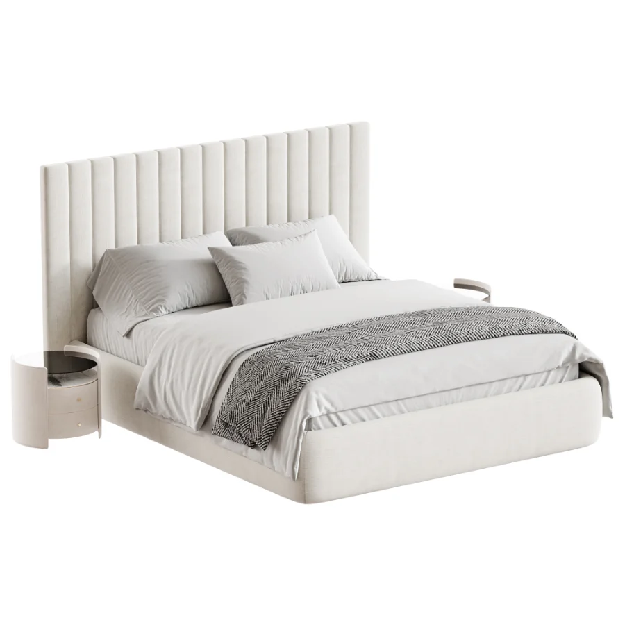 Streak bed with wide headboard Image 1