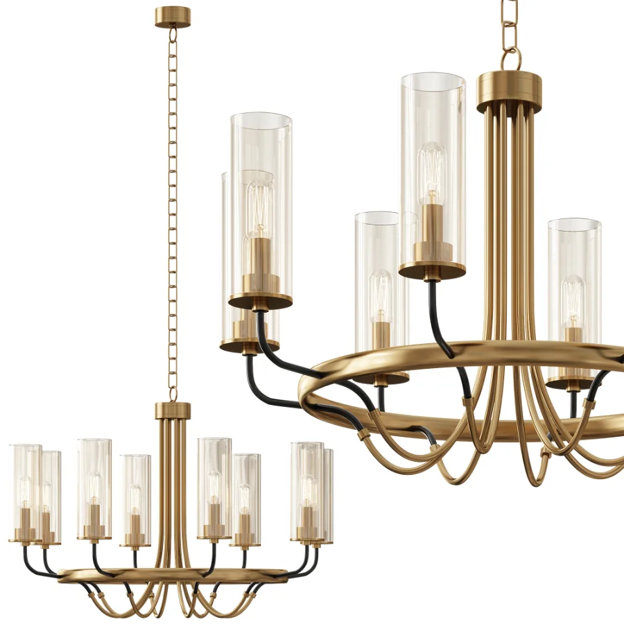 Elegant Modern Gold Chandelier By Staunton Henry Image 7