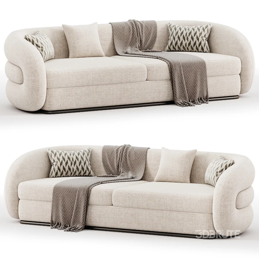 Verona Soffgrupp Beige Guld Sofa Image 5