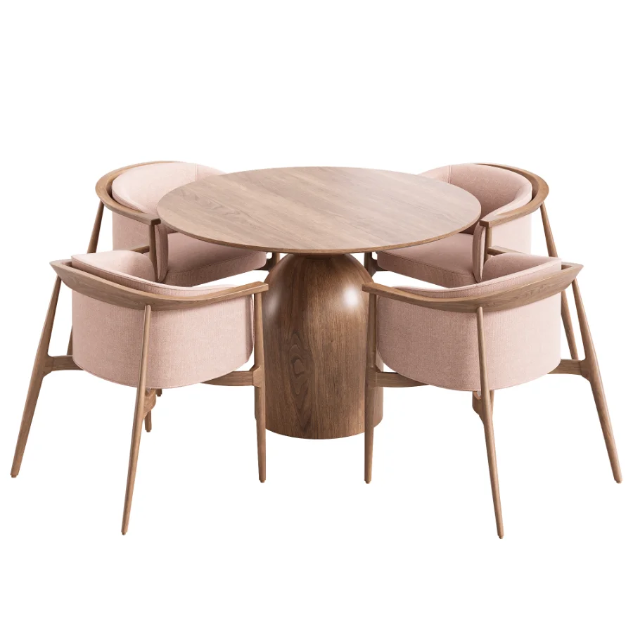 Arya K Chair and Sigrid Round Dining Table Image 2