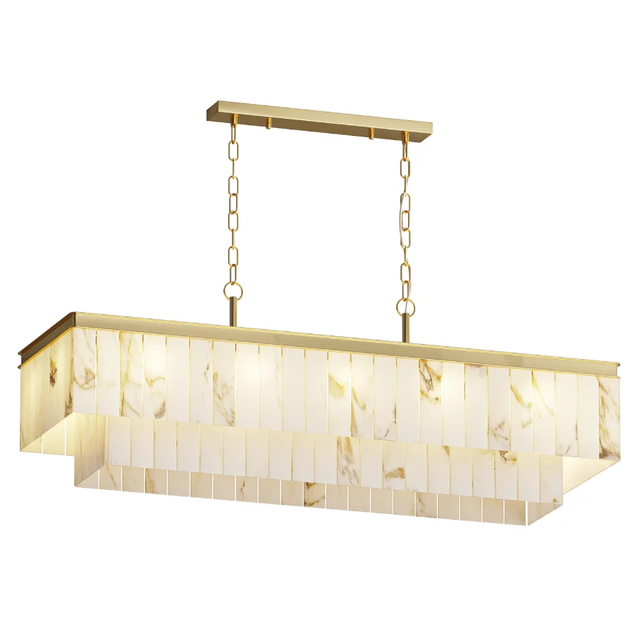 Natural Marble Dining Chandelier Image 1