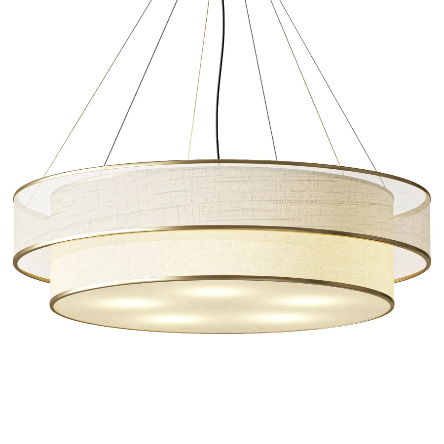 Luminaire Lucciano Circular Fabric Chandelier D60 Image 2