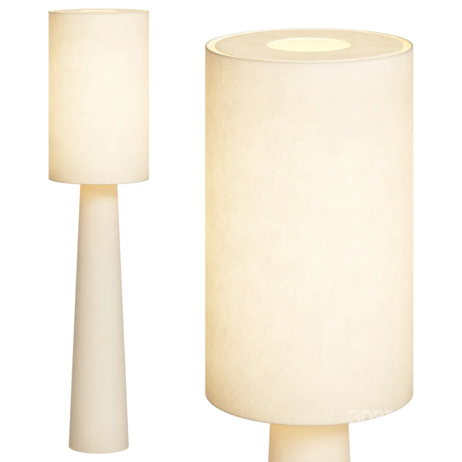 Black And White Stripe Floor Lamp Image 2