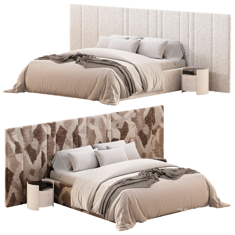 Desire bed with wide headboard Image 1