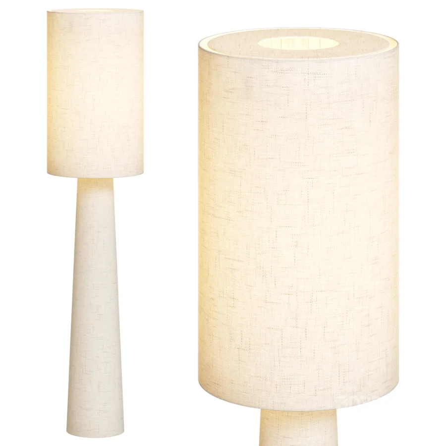 Black And White Stripe Floor Lamp Image 5